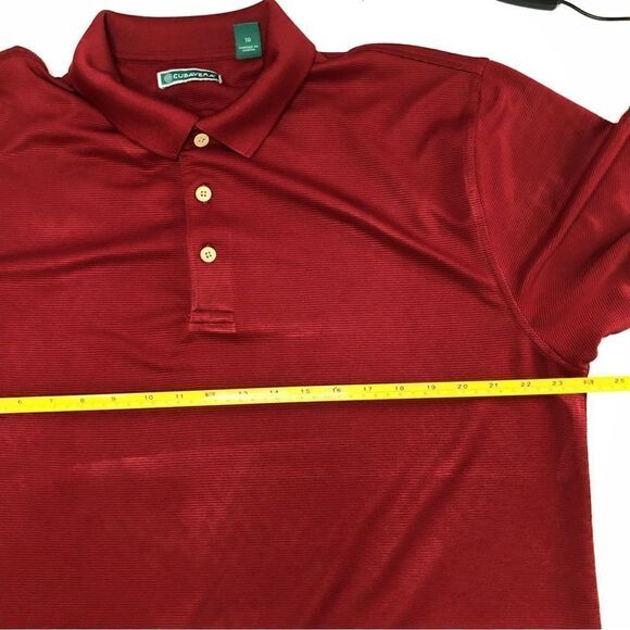 Cubavera Men’s Solid Textured Polo Biking Red Size XL - Picture 11 of 11